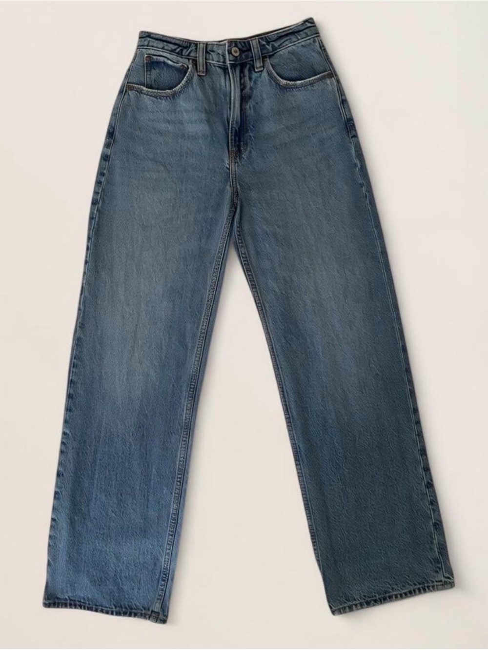 Abercrombie & Fitch Curve Love High Rise Loose Jeans Petite 00s - Size 24